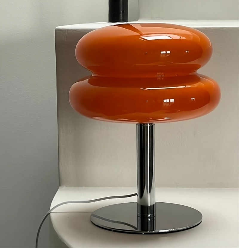 Lampe de table orange design rétro - Image 6