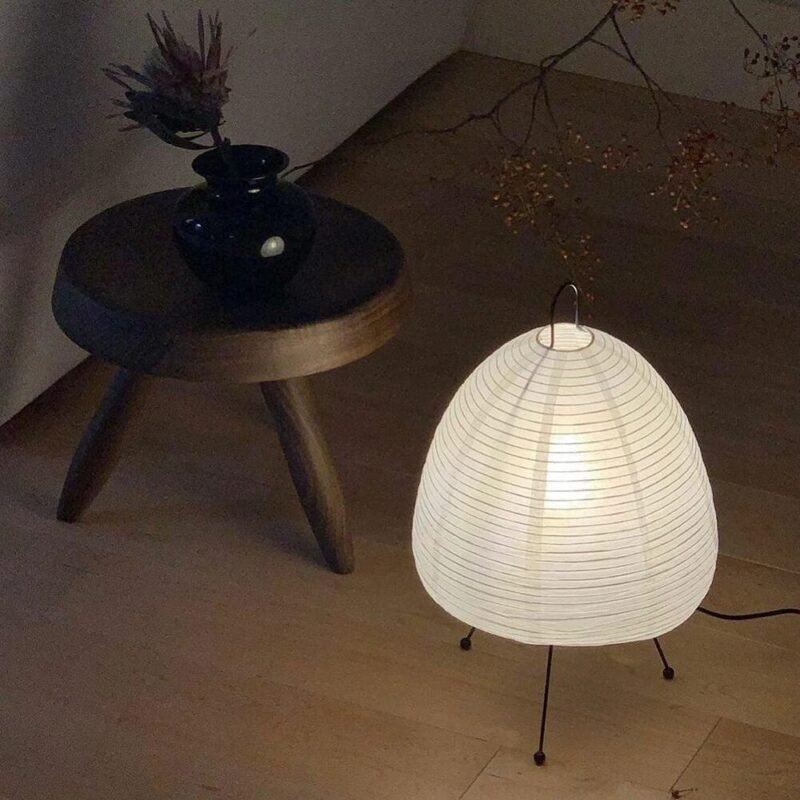 lampe de chevet japonaise en papier style Akari - Image 9