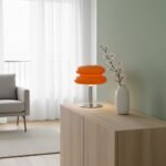 Lampe de table orange design rétro - Image 9