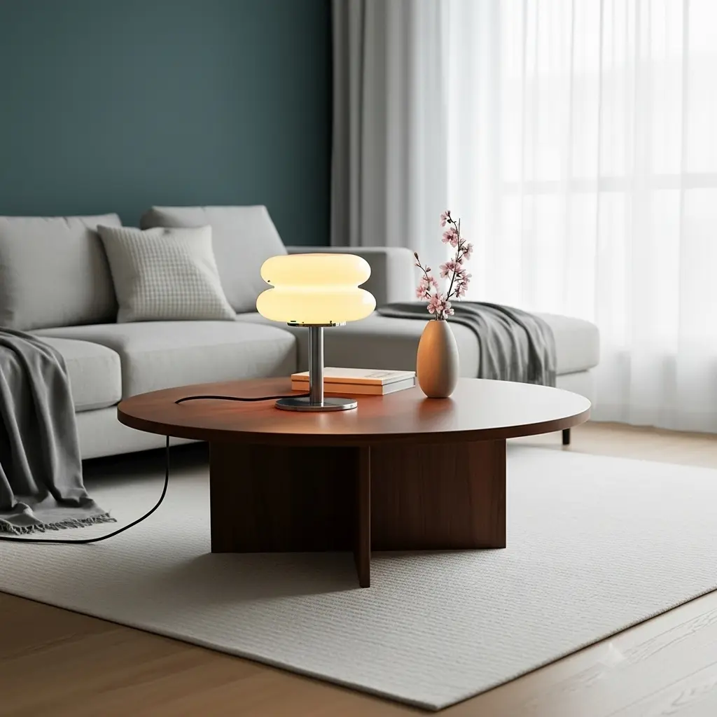 Lampe de table orange design rétro - Image 7