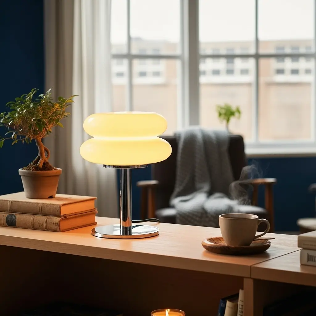 Lampe de table orange design rétro - Image 12