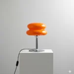 Lampe de table orange design rétro - Image 4