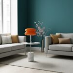 Lampe de table orange design rétro - Image 11