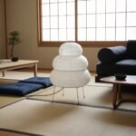 Lampe de chevet style Akari douceur nuage - Image 9