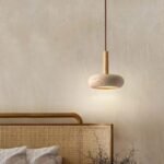 Plafonnier LED en pierre – élégance minimaliste et lumière douce - Image 7
