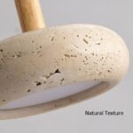 Plafonnier LED en pierre – élégance minimaliste et lumière douce - Image 5