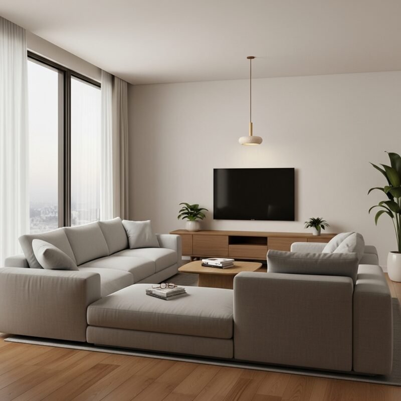 Plafonnier LED en pierre – élégance minimaliste et lumière douce - Image 11