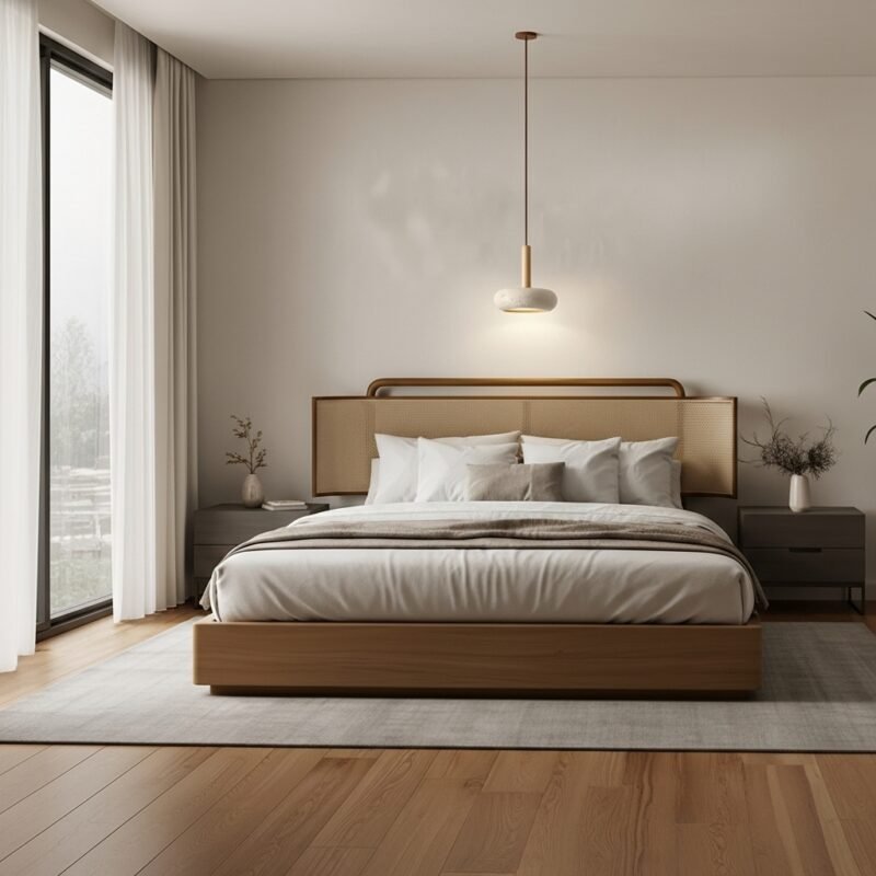 Plafonnier LED en pierre – élégance minimaliste et lumière douce - Image 9
