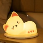 Veilleuse chat endormi – lumière douce pour enfants - Image 3