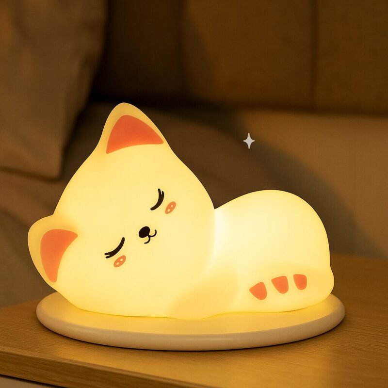 Veilleuse chat endormi – lumière douce pour enfants - Image 3