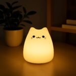 Veilleuse chat LED tactile – lumière douce - Image 6