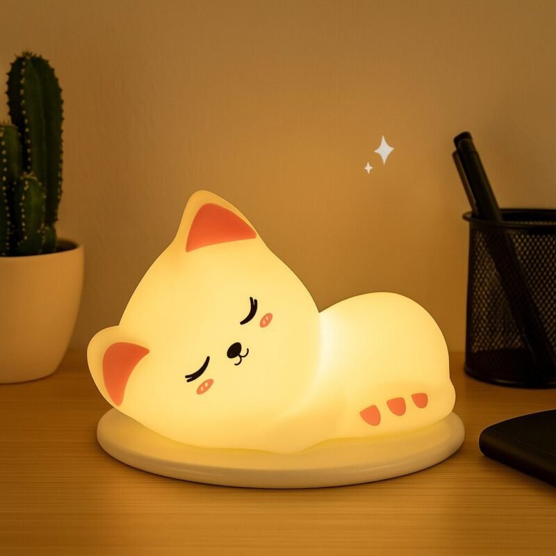 Veilleuse chat endormi – lumière douce pour enfants - Image 6