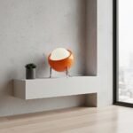 Lampe de table œuf en verre design rétro - Image 7