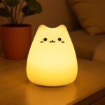 Veilleuse chat LED tactile – lumière douce - Image 2