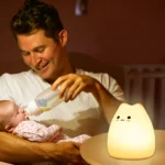 Veilleuse chat LED tactile – lumière douce - Image 3