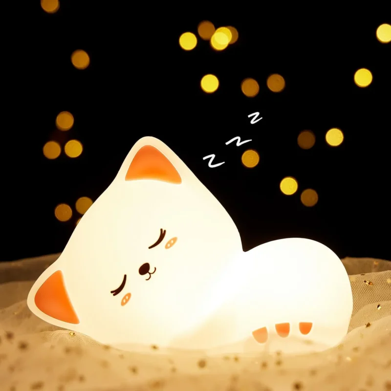 Veilleuse chat endormi – lumière douce pour enfants - Image 2