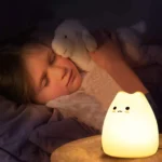 Veilleuse chat LED tactile – lumière douce - Image 7