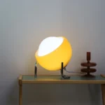 Lampe de table œuf en verre design rétro - Image 3