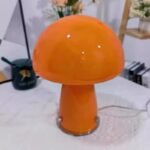 Lampe de table champignon orange design rétro - Image 6