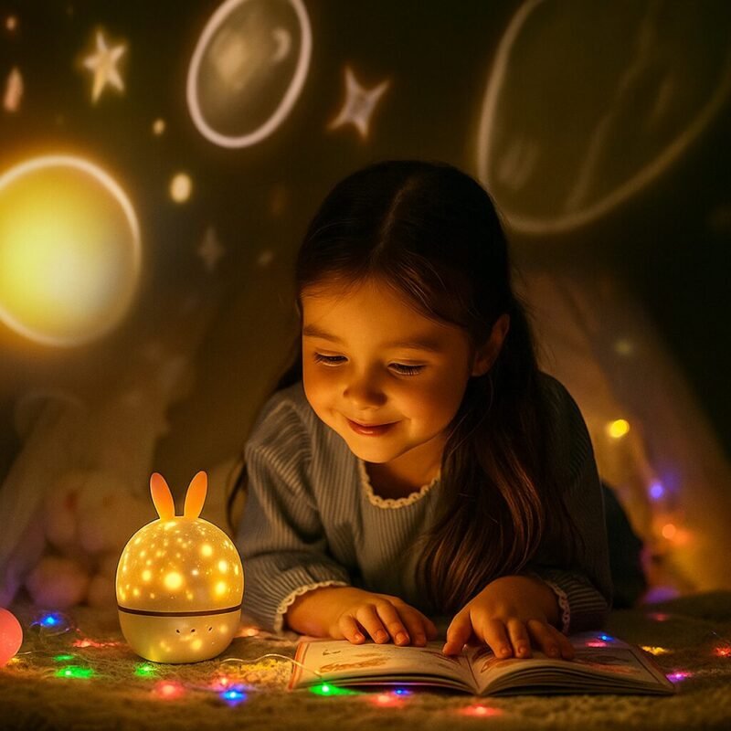 Veilleuse enfant projecteur ciel étoilé avec musique - Image 9