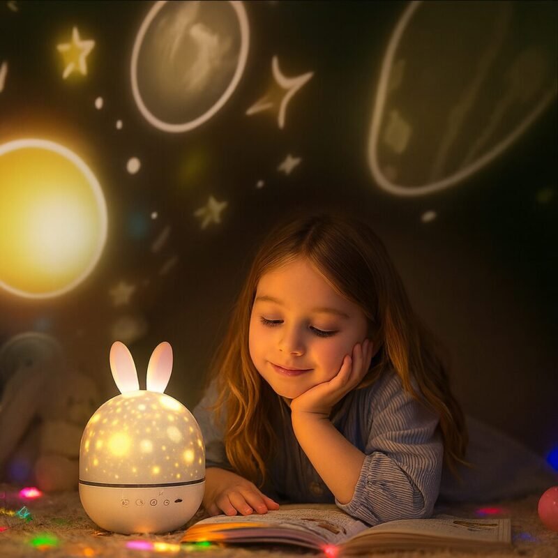 Veilleuse enfant projecteur ciel étoilé avec musique - Image 3