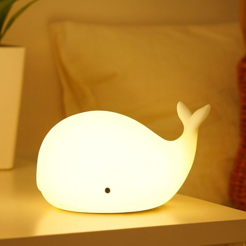 Veilleuse baleine en silicone LED rechargeable - Image 3