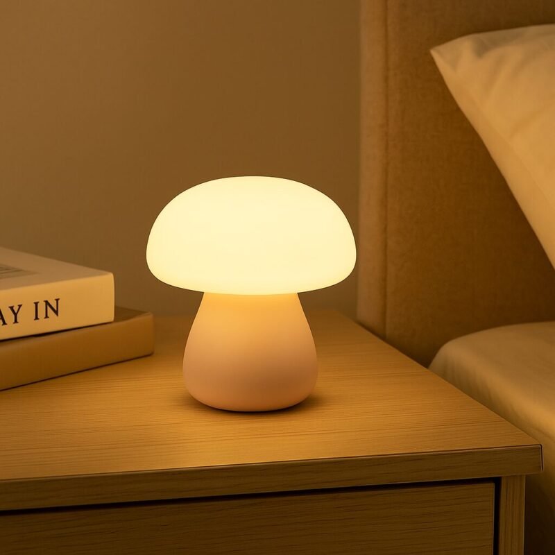 Lampe de chevet champignon tactile rechargeable - Image 5