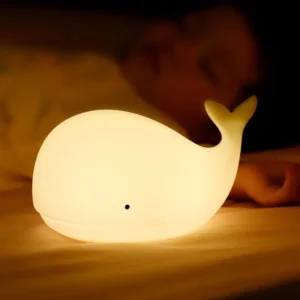 Veilleuse baleine en silicone LED rechargeable