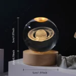 Veilleuse boule de cristal gravée 3D - Image 2