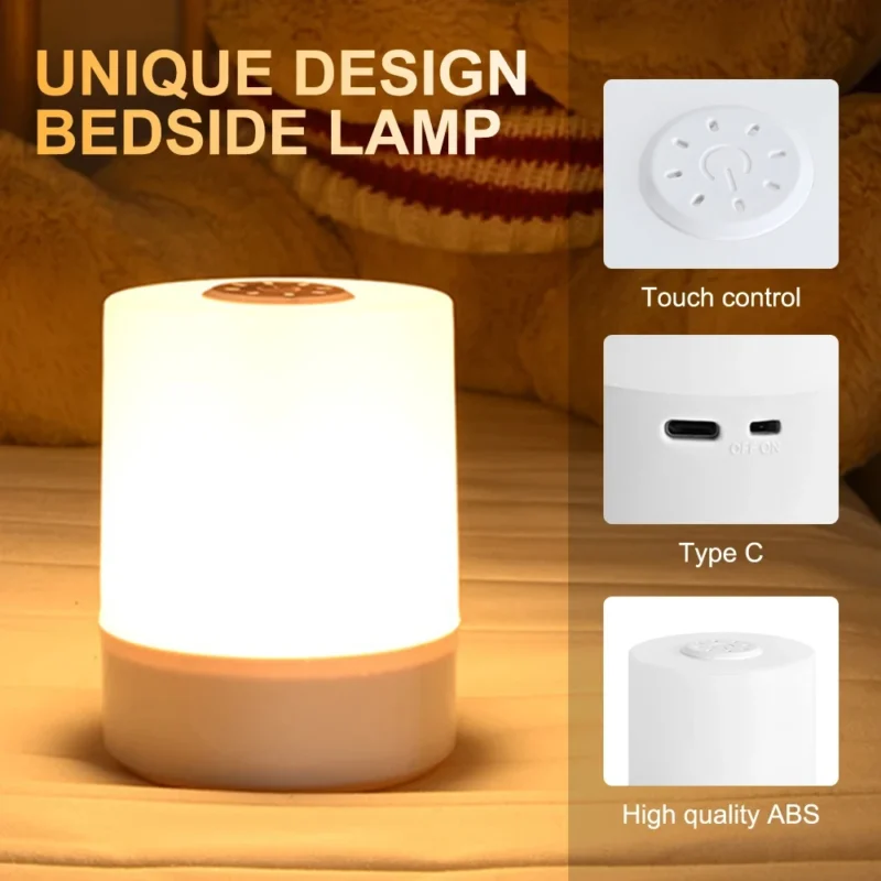 Veilleuse tactile rechargeable lumière chaude - Image 7