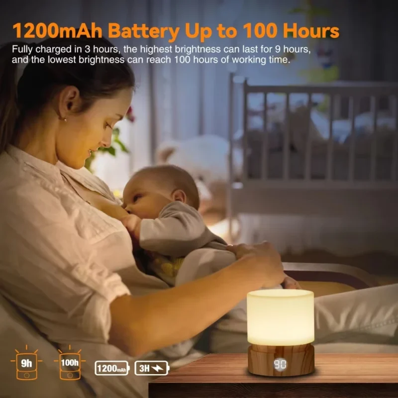 Veilleuse bébé LED rechargeable avec timer - Image 5