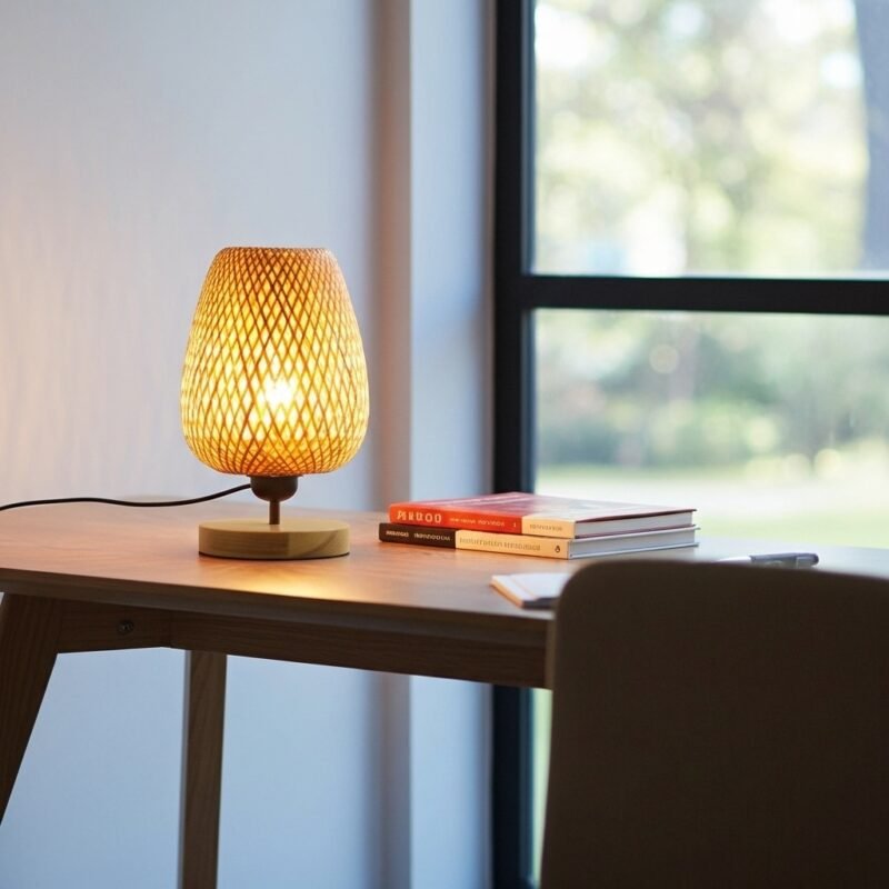 Lampe de chevet en bambou naturel - Image 13