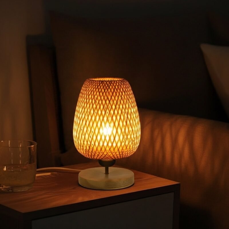 Lampe de chevet en bambou naturel - Image 7