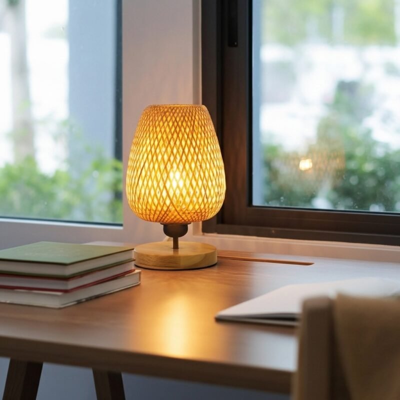 Lampe de chevet en bambou naturel - Image 11