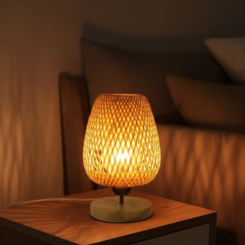 Lampe de chevet en bambou naturel - Image 8