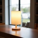 Lampe de chevet en bois USB - Image 4