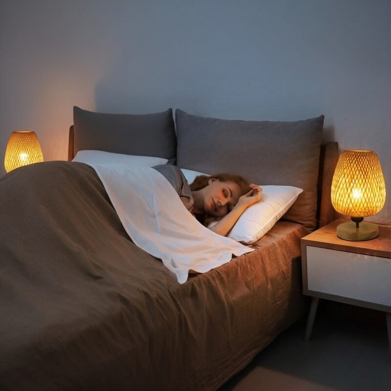 Lampe de chevet en bambou naturel - Image 3