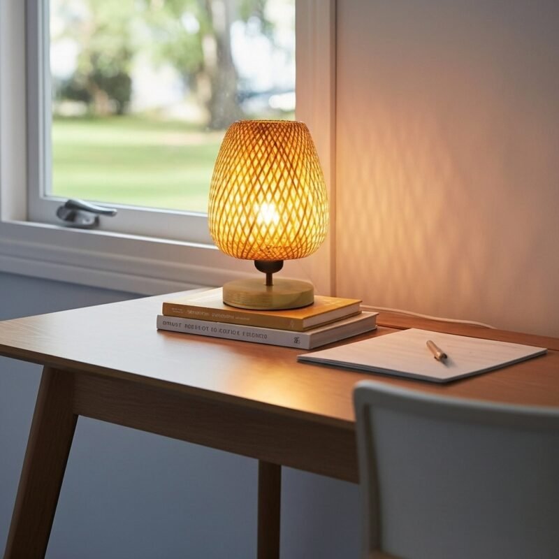 Lampe de chevet en bambou naturel - Image 10