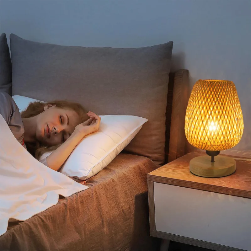 Lampe de chevet en bambou naturel - Image 2