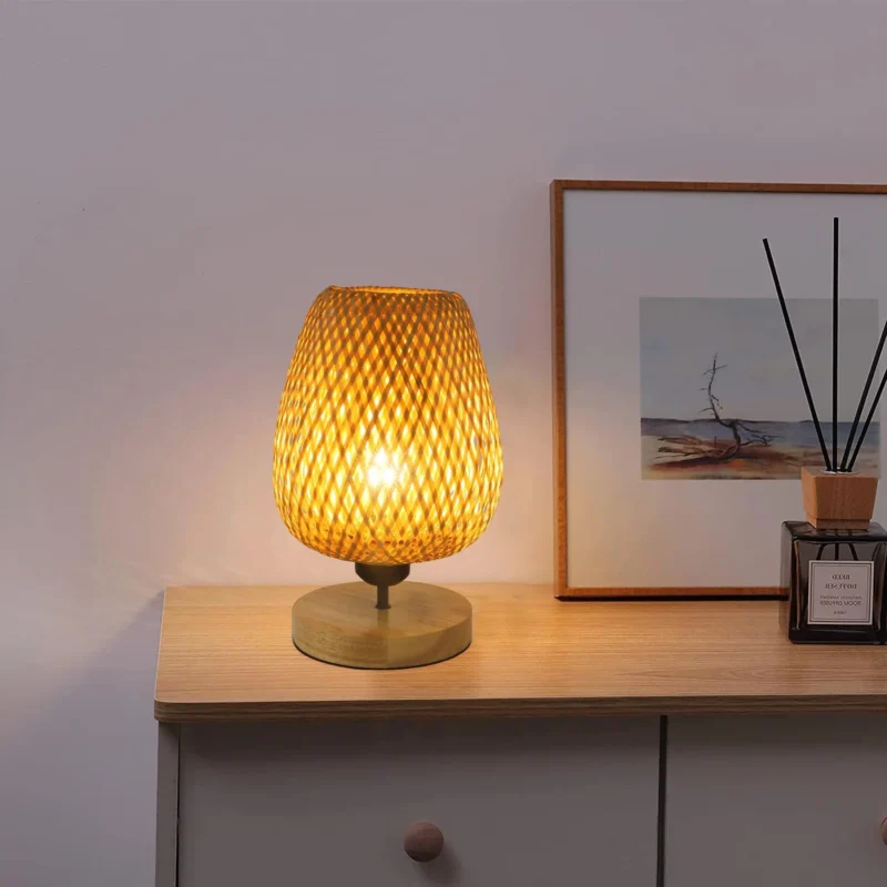 Lampe de chevet en bambou naturel - Image 4