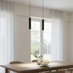 Luminaire suspendu tube LED noir - Image 6