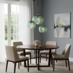 Luminaire plafonnier moderne en verre vert - Image 9