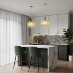 Luminaire suspendu en verre strié aux teintes fumées – Image 7