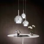 Luminaire suspension boule design en verre métal – Image 4