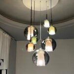 Luminaire suspension boule design en verre métal – Image 11