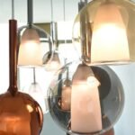 Luminaire suspension boule design en verre métal – Image 7