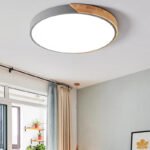 Luminaire plafonnier scandinave pastel en métal et bois – Image 6