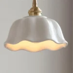 Luminaire suspension en céramique blanche - Image 7