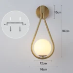 Applique murale en verre nordique – Luminaire mural design - Image 4