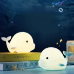 Veilleuse baleine douce en silicone